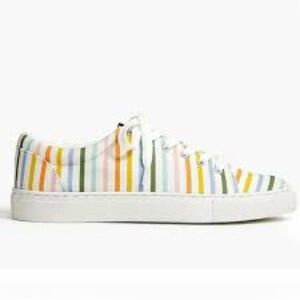 2 FOR $20 J Crew Striped Canvas Sneakers Multicolor Size 9.5